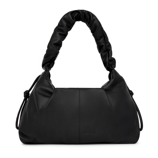 Large black leather TOUS Soft One-shoulder bag