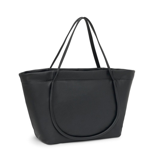 Large black leather Tote bag TOUS Miranda | TOUS