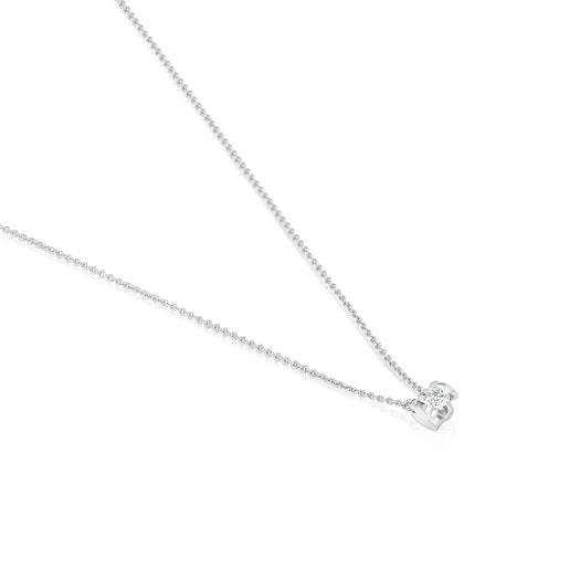 Gargantilla de platino con diamante talla brillante creado en laboratorio 0,25 ct Sweet Diamonds LGD