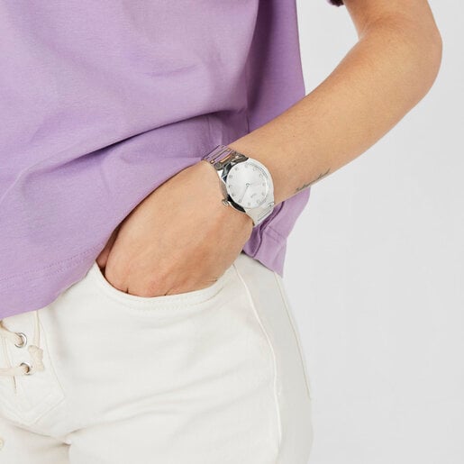 Analogue watch with steel wristband Karat Oval