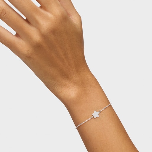 Pulsera cadena estrella de plata TOUS Motivos