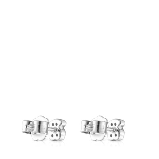 Silver TOUS New Motif Earrings with amethyst bear