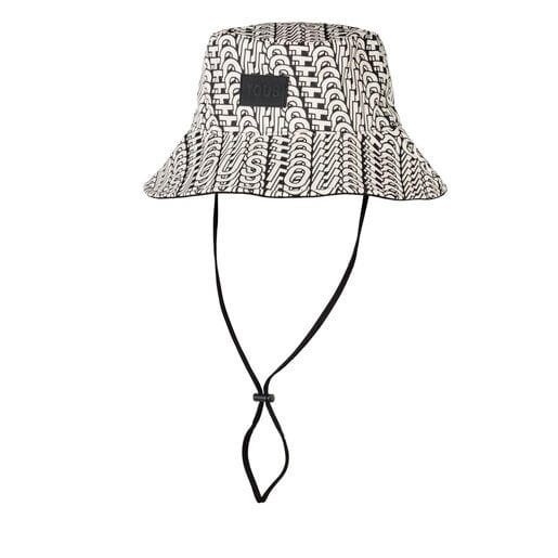 Sombrero bucket reversible negro y blanco TOUS Vera Doble