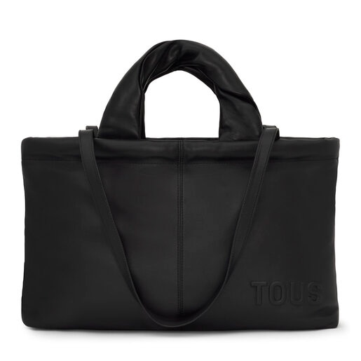 Black leather Shopping bag TOUS Dolsa