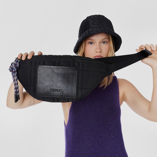 ブラックのラージウエストバッグ TOUS Empire Padded