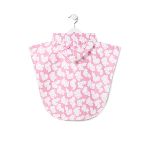 Poncho de playa Aqua rosa