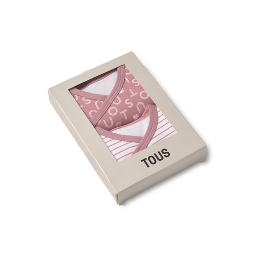 Pack de bodys de bebé cruzados Soft rosa