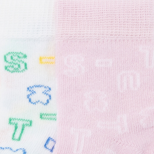 Pack of 2 pairs of baby socks in SSocks pink