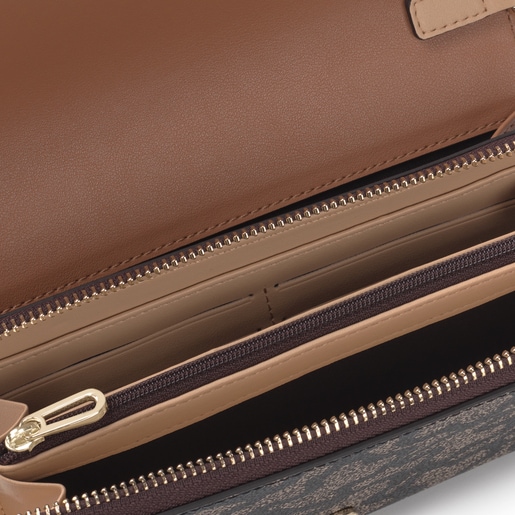 Billetera bandolera Kaos Icon multi beige