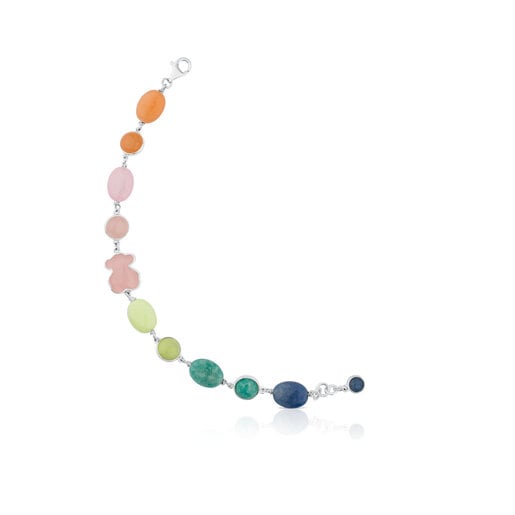 Silver New Color Bracelet with Gemstones | TOUS