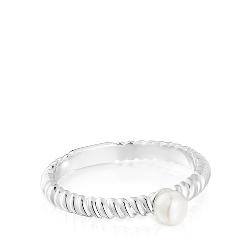 Anillo de plata y perla cultivada TOUS Motivos