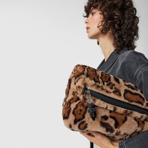 Large beige and black Amaya Kaos Shock Wild Handbag