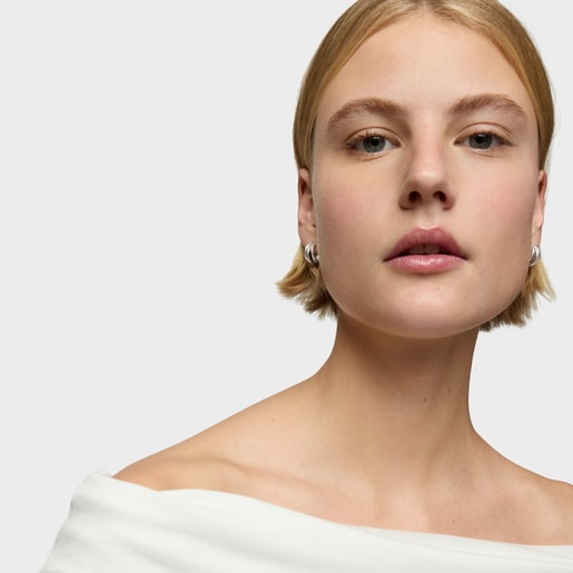 Pendientes doble aro de plata TOUS Fellow