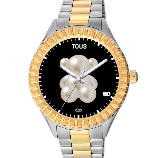 Smartwatch T-Bear Connect con bracciale in acciaio e acciaio IP color oro