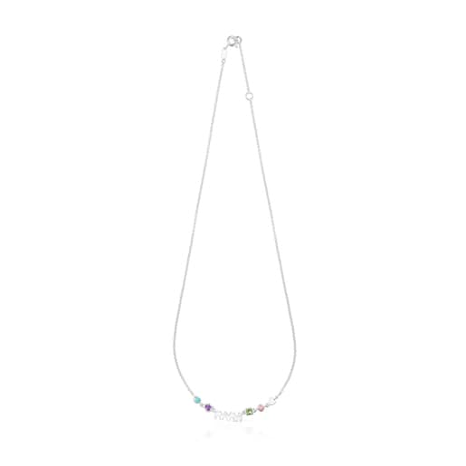 Silver TOUS Mama Necklace with Gemstones | TOUS