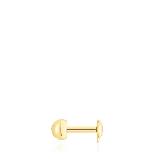 Gold-colored IP steel Virtual Garden Piercing motif