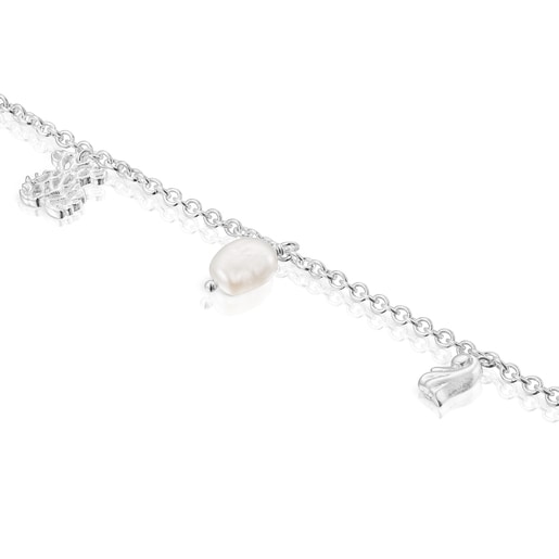 Silver Oceaan Bracelet with pearls