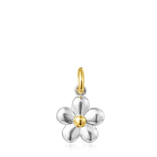 Tous Fragile Nature - Zawieszka ze srebra i żółtego srebra Vermeil z motywem kwiatu