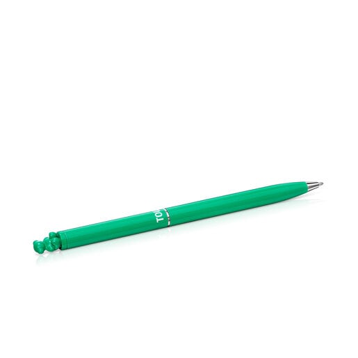 עט מצופה כרום בצבע ירוק בשילוב דובון Bold Bear