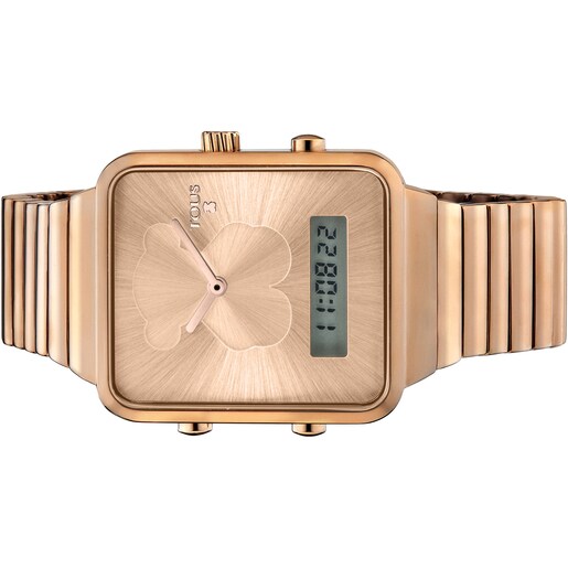 Montre numérique I-Bear en Acier IP rosé