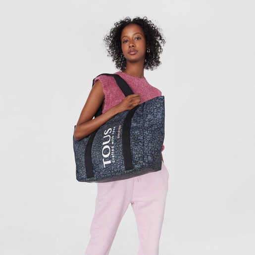 Large black nylon Kaos Mini Evolution Tote bag