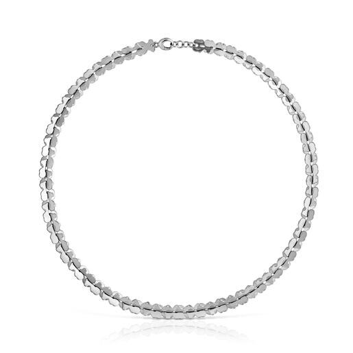 Short steel Necklace with bear motifs TOUS Carrusel