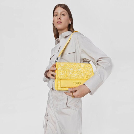 Średnia żółta torebka przez ramię TOUS Kaos Mini Evolution Audree