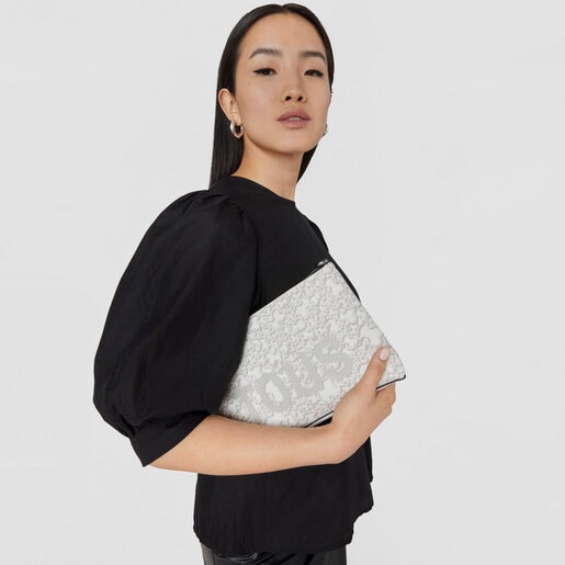 Gray Kaos Mini Evolution Flat Crossbody bag TOUS