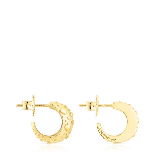 Hoop earrings with 18kt gold plating over silver Dybe