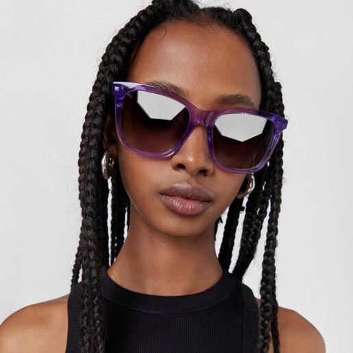 Liliowe okulary przeciwsłoneczne Lauper