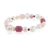 Silver TOUS Pearls Bracelet with Pearls, Garnets and Rhodonites