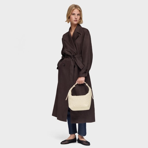 Bolso de hombro mediano beige TOUS Puffy bear