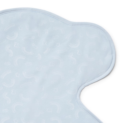 Bear-shaped travel changing mat in Arc sky blue