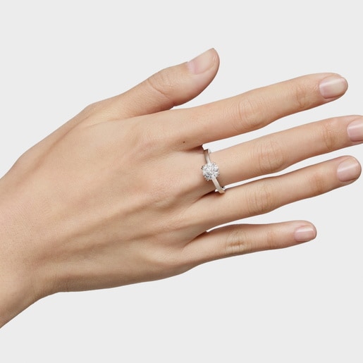 Anillo solitario de platino con diamante creado en laboratorio 1,50 ct TOUS Essentials LGD