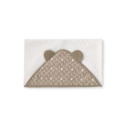 Baby bath cape in Soft beige