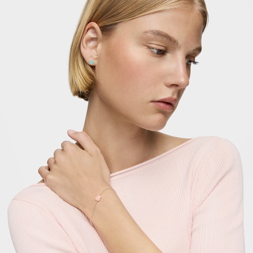 צמיד מכסף עם אבן קוורץ