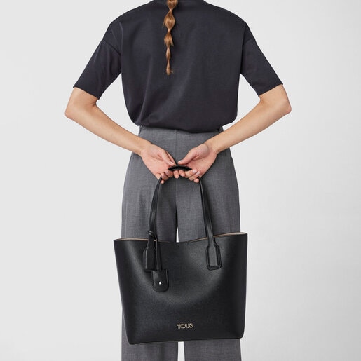 Большая черная сумка-тоут TOUS Essential