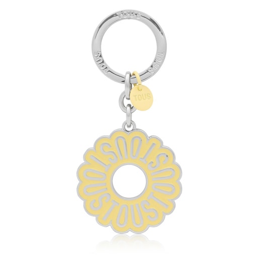 Yellow Key ring TOUS Circle Logo