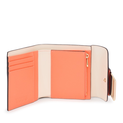 Orange TOUS Sylvia Flap Card Wallet