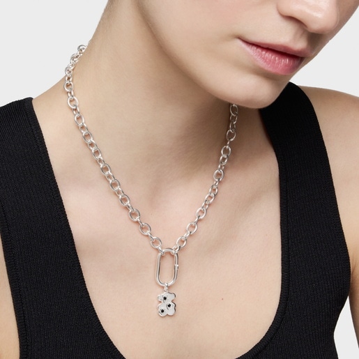 Pendentif ourson en argent et spinelles Sweet Dolls