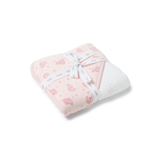 Baby bath cape in Pic pink