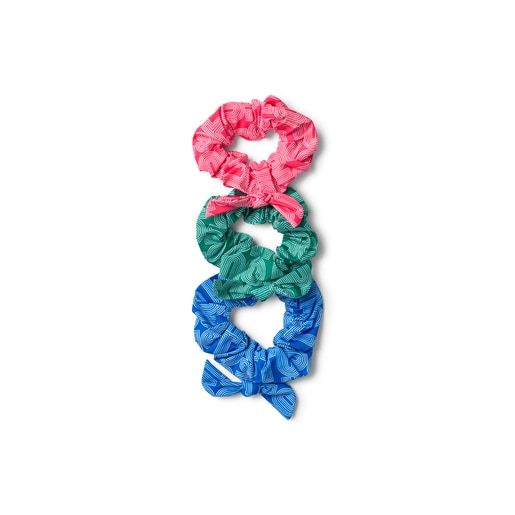 Set of 3 scrunchies in Line multicolour