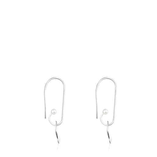 Silver Nenufar Earrings with Pearl | TOUS