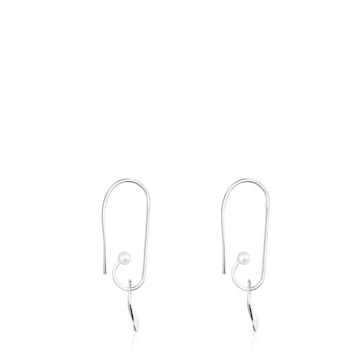 Aretes Nenufar de plata y perla