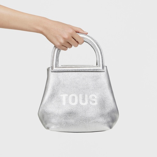 Medium silver-colored leather Shoulder bag TOUS Dora