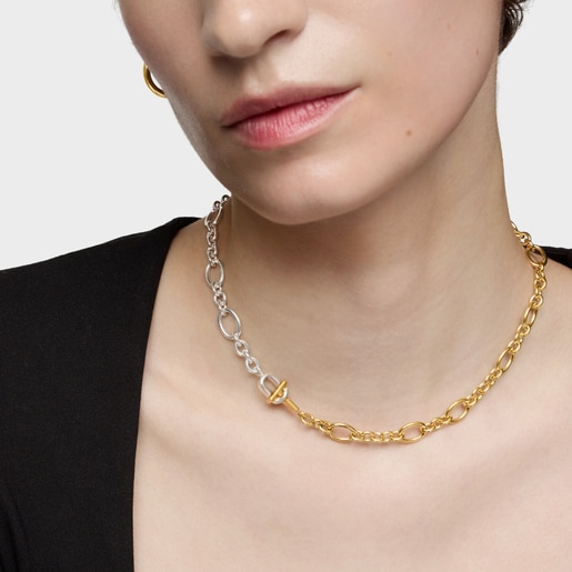 Collier chaîne bicolore grande TOUS MANIFESTO