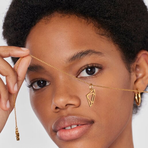 Подвеска Job из вермеля в виде бриллианта