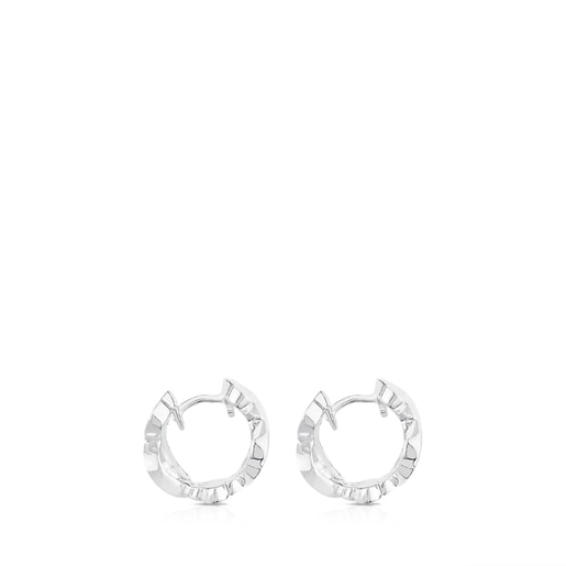 Silver hoop Earrings Bear motif 1,3cm. TOUS Bear | TOUS