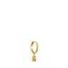 Boucle d’oreille individuelle anneaux en argent plaqué or 18 ct et motif ourson courte TOUS Grain