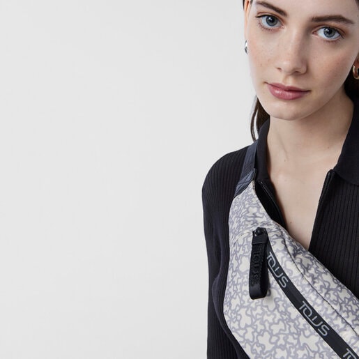 Бежевo-серая сумка на поясе Kaos Mini Sport